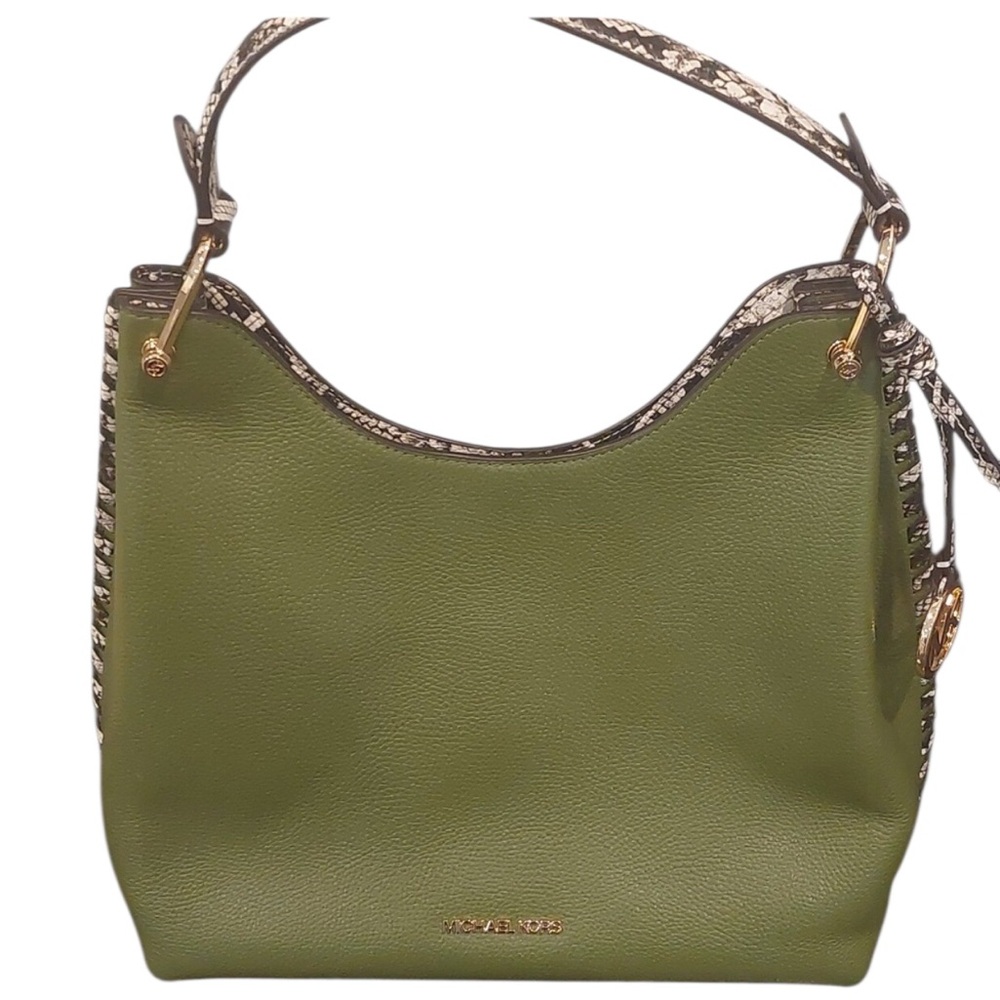 Michael Kors Joan Green & Black Snake Pattern